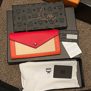 MCM crossbody leather wallet